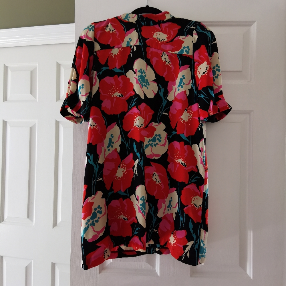 Zara printed mini dress with short sleeves